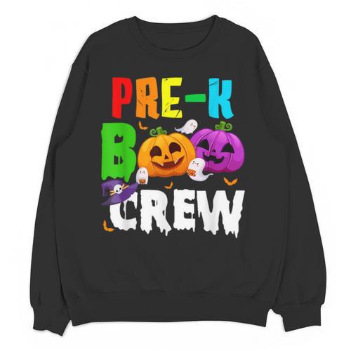 Pre K Boo Crew Halloween Costume Teachers Kids Unisex Sweatshirt - teacherstshirts.com DE