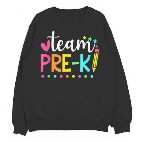 Pre-k Team Pencil Teacher Student Back To School Girls Unisex Sweatshirt - teacherstshirts.com AU