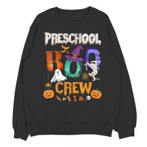 Preschool Boo Crew Teacher Student Halloween Costume Men Women Kids Unisex Sweatshirt - teacherstshirts.com UK