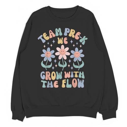 Preschool Teacher Appreciation Team Pre-K Grow With The Flow Unisex Sweatshirt - teacherstshirts.com AU