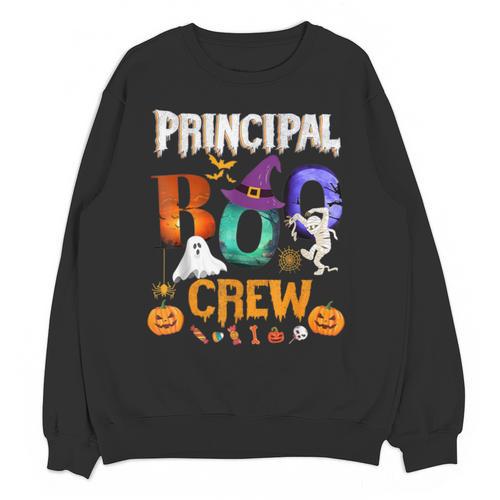 Principal Boo Crew Teacher Student Halloween Costume For Men Women Kids Unisex Sweatshirt - teacherstshirts.com