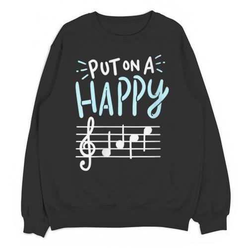 Put On A Happy Face Music Music Teacher Unisex Sweatshirt - teacherstshirts.com AU