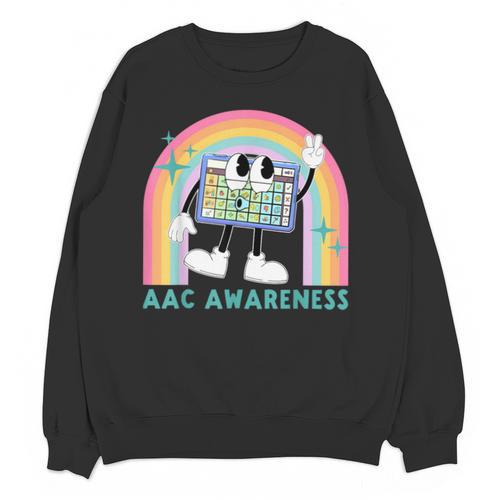 Rainbow AAC Awareness Month SPED Teacher SLP Communication Unisex Sweatshirt - teacherstshirts.com DE