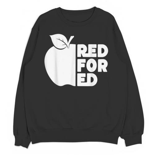 Red For Ed Teacher Support Public Education For Men Women Kids Unisex Sweatshirt - teacherstshirts.com UK