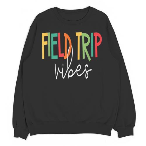 Retro Field Trip Vibes Vintage Field Trip Vibes Teacher Kids Unisex Sweatshirt - teacherstshirts.com AU