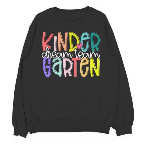 Retro Kindergarten Dream Team Back To School Teacher Kids Unisex Sweatshirt - teacherstshirts.com UK