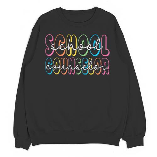 Retro School Counselor Counseling Teacher Appreciation Unisex Sweatshirt - teacherstshirts.com AU