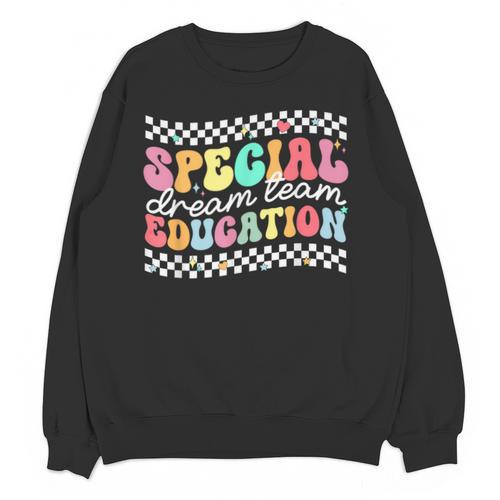 Retro Special Education Squad Groovy Dream Team SPED Teacher Unisex Sweatshirt - teacherstshirts.com