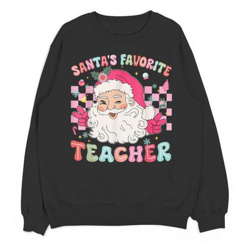 Santa Favorite Teacher Shirt Teacher Christmas Unisex Sweatshirt - teacherstshirts.com AU