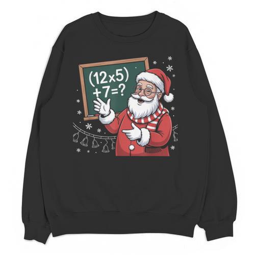 Santa Teacher 67 Math Christmas Xmas Holiday Number 67 Unisex Sweatshirt - teacherstshirts.com