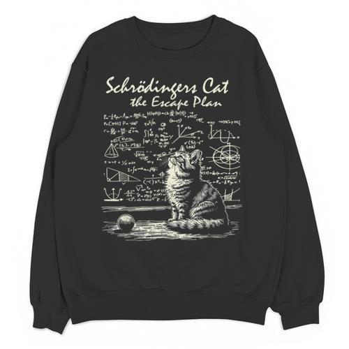SchröDinger's Cat Escape Plan Science Teacher For Men Women Kids Unisex Sweatshirt - teacherstshirts.com AU
