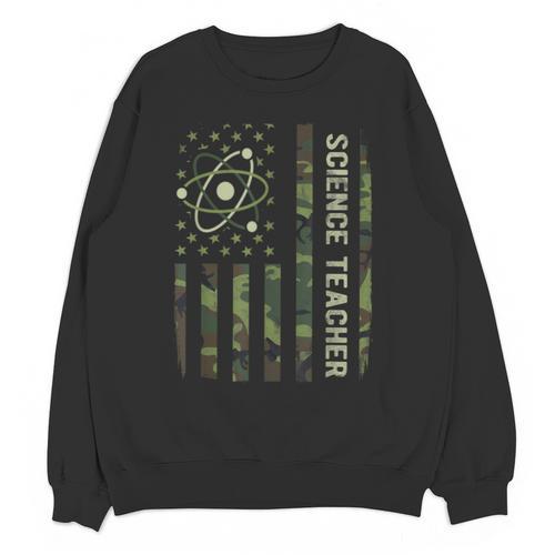 Science Teacher Camo American Flag Back To School Unisex Sweatshirt - teacherstshirts.com