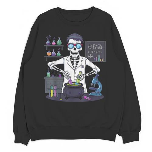 Science Teacher Halloween Skeleton Scientist Chemistry Unisex Sweatshirt - teacherstshirts.com UK
