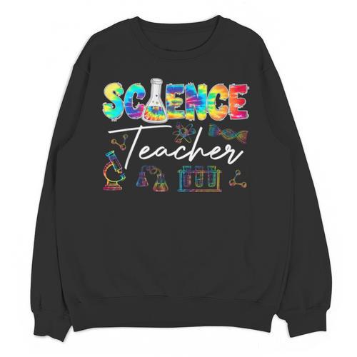 Science Teacher Tie Dye First Day Of School Back To School Men Women Girls Kids Unisex Sweatshirt - teacherstshirts.com CA