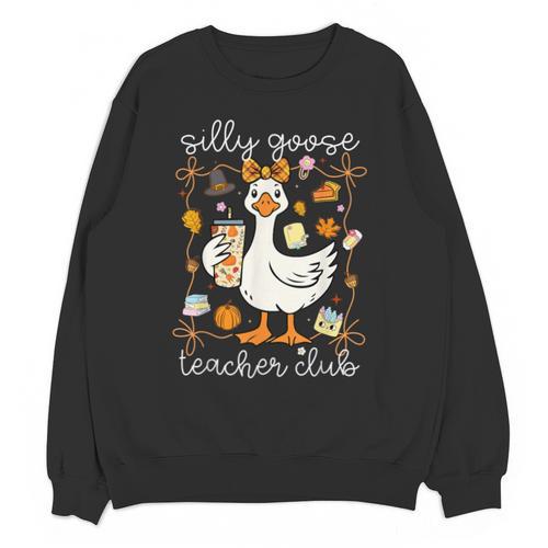 Silly Goose Teachers Club Cozy Fall Teacher Unisex Sweatshirt - teacherstshirts.com AU