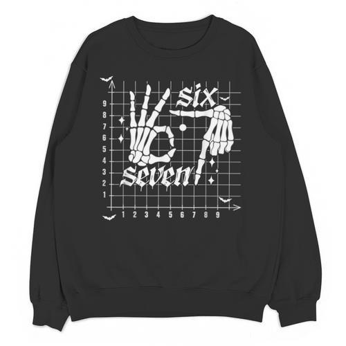 Six Seven Coordinate 67 Skeleton Math Teacher 67 Unisex Sweatshirt - teacherstshirts.com CA