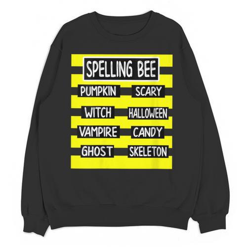 Spelling Bee Pun Halloween Costume For Teachers Unisex Sweatshirt - teacherstshirts.com UK