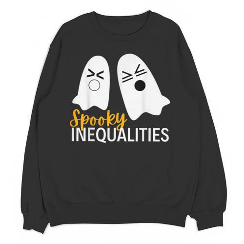Spooky Ghost Inequalities Halloween Math Teacher Unisex Sweatshirt - teacherstshirts.com