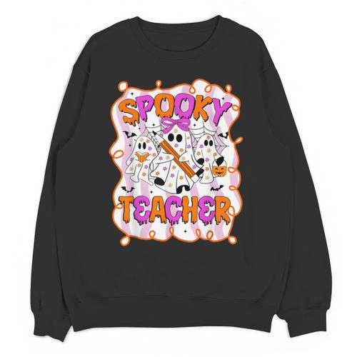 Spooky Teacher Ghost Pencil Teacher Halloween Teacher Unisex Sweatshirt - teacherstshirts.com DE