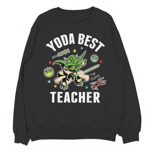 Star Wars Yoda Best Teacher Icons Unisex Sweatshirt - teacherstshirts.com UK
