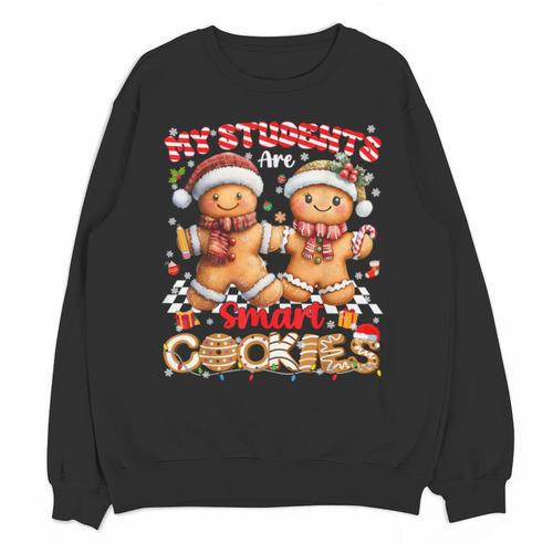 My Student Are Smart Cookies Pjs Christmas Xmas Teacher Unisex Sweatshirt - teacherstshirts.com UK