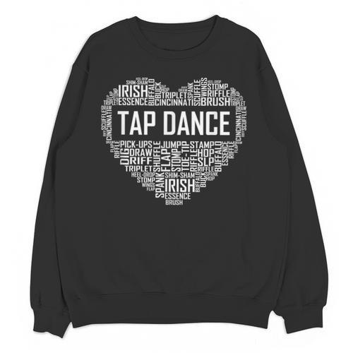 Tap Dance Heart Lover Tap Dancer Dancing Teacher For Men Women Girls Kids Unisex Sweatshirt - teacherstshirts.com CA