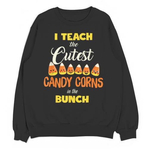 I Teach The Cutest Candy Corn In The Patch Teacher Halloween Unisex Sweatshirt - teacherstshirts.com