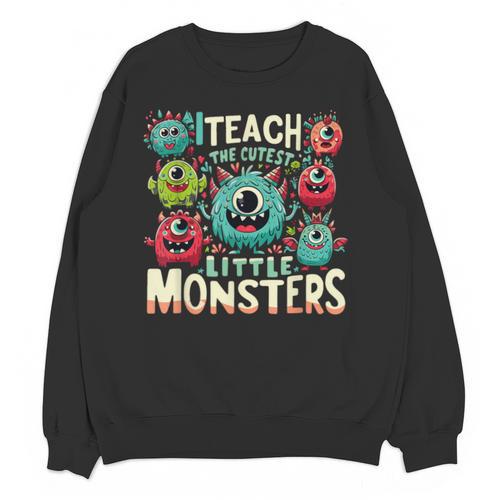 I Teach The Cutest Little Monsters Teacher Halloween Outfit Unisex Sweatshirt - teacherstshirts.com UK