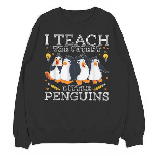 I Teach The Cutest Little Penguins Cute School Teacher Tee Unisex Sweatshirt - teacherstshirts.com AU