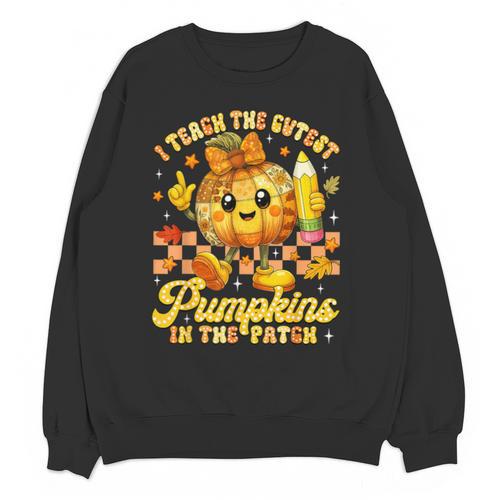 I Teach The Cutest Pumpkins In The Patch Teacher Halloween Unisex Sweatshirt - teacherstshirts.com DE
