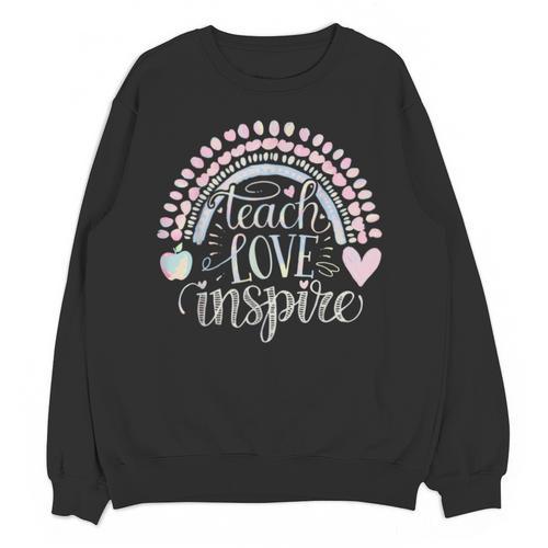 Teach Love Inspire Teacher Unisex Sweatshirt - teacherstshirts.com AU