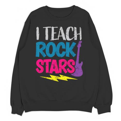 I Teach Rockstars Tee Orchestra Music Teacher Back To School Unisex Sweatshirt - teacherstshirts.com CA