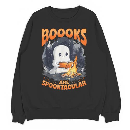 Teacher Halloween Ghost Reading Book Animal Boooks Are Unisex Sweatshirt - teacherstshirts.com AU