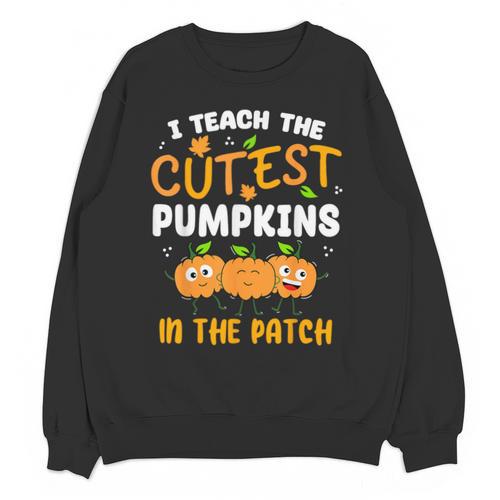 Teacher Halloween Pre-K Teacher Kindergarten Cutest Pumpkins Men Women Kids Unisex Sweatshirt - teacherstshirts.com