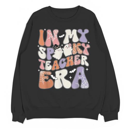 Teacher Halloween In My Spooky Teacher Era Retro Groovy Unisex Sweatshirt - teacherstshirts.com DE