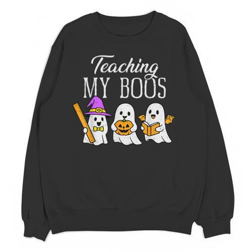 Teaching My Boos Ghost Teacher Halloween Spooky Educator Unisex Sweatshirt - teacherstshirts.com UK