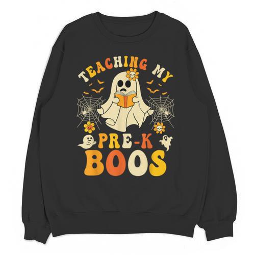 Teaching My Pre-K Boos Crew Teachers Halloween Ghost Unisex Sweatshirt - teacherstshirts.com DE