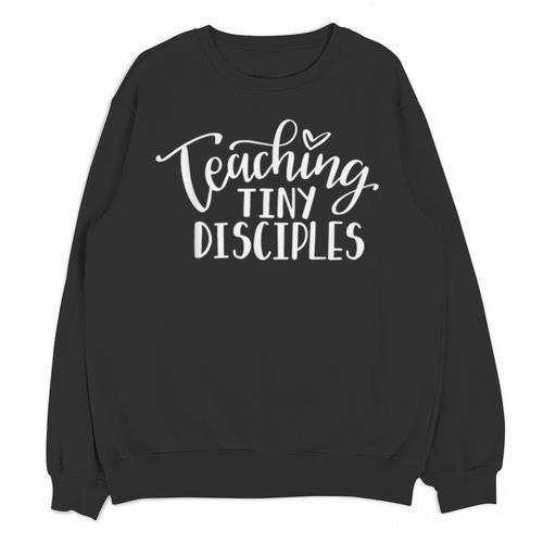 Teaching Tiny Disciples Christian Teacher Unisex Sweatshirt - teacherstshirts.com DE