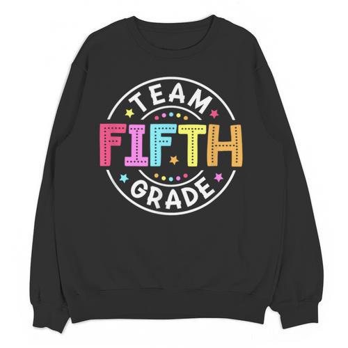 Team Fifth Grade Teacher Back To School 5th Grade Squad Kids Unisex Sweatshirt - teacherstshirts.com DE