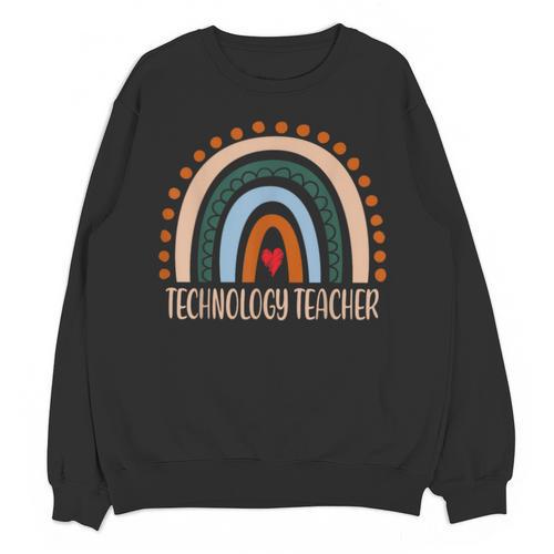 Technology Teacher Rainbow Appreciation Day Back To School For Men Women Unisex Sweatshirt - teacherstshirts.com AU