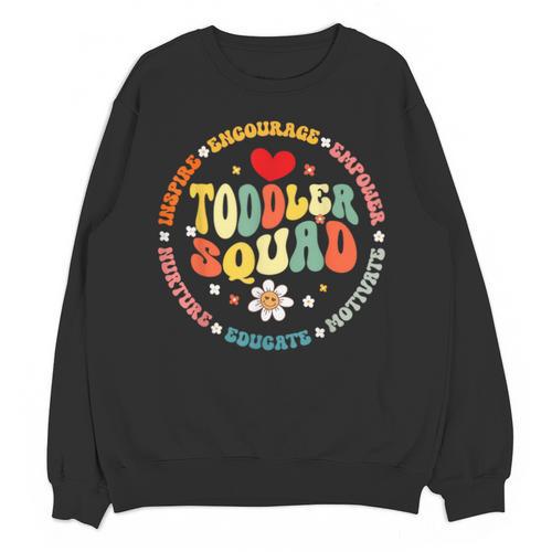 Toddler Squad Pre-K Teacher Pre School Back To School Unisex Sweatshirt - teacherstshirts.com