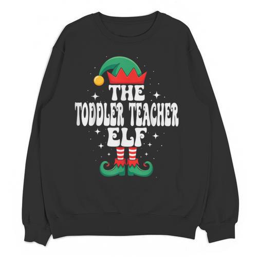 The Toddler Teacher Elf Christmas Matching Family Unisex Sweatshirt - teacherstshirts.com AU