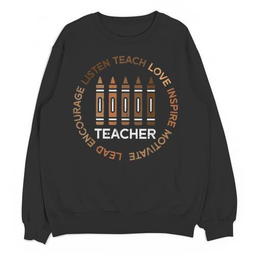 History Teacher Teach Love African American Men Women Unisex Sweatshirt - teacherstshirts.com