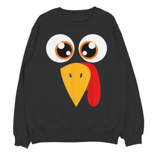 Turkey Face Halloween Costume Thanksgiving Teacher Nurse Unisex Sweatshirt - teacherstshirts.com AU