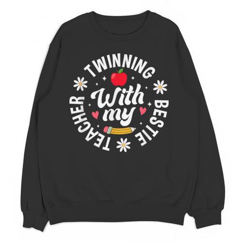 Twin Day Teacher Twinning With My Bestie Matching For Men Women Unisex Sweatshirt - teacherstshirts.com DE