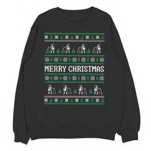 Ugly Sweater Boston Terrier Dog Christmas Dog Lover Xmas Men Women Kids Unisex Sweatshirt - Bostonterriersmerch.com
