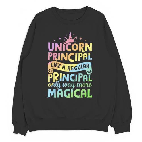Unicorn Principal Back To School Teacher Appreciation Unisex Sweatshirt - teacherstshirts.com