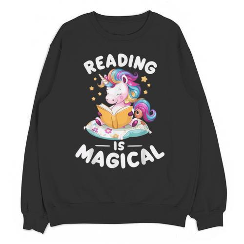 Unicorn Teacher Reading Is Magical Book Unisex Sweatshirt - teacherstshirts.com AU