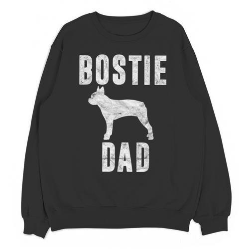 Vintage Boston Terrier Dad Dog Daddy Bostie Father Unisex Sweatshirt - Bostonterriersmerch.com