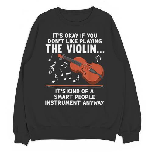 Violin Player Costume For Men Women Violin Teacher Violinist Unisex Sweatshirt - teacherstshirts.com AU